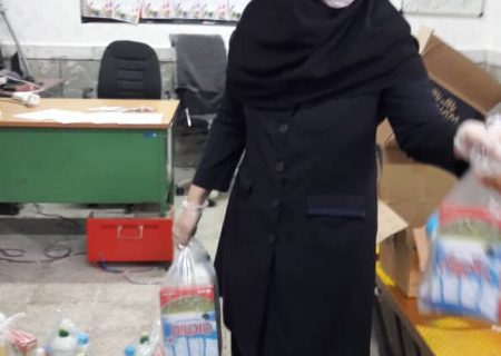 توزیع بسته‌های بهداشتی و  معیشتی برای دانش‌آموزان نیازمند شاوور