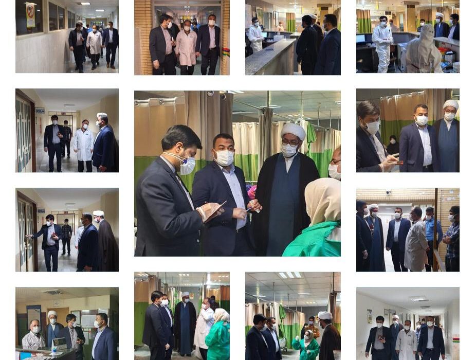 بازدید سرزده دکتر صبری پور فرماندار شادگان از بخش بستری و اورژانس کرونا در بیمارستان شهید معرفی زاده شهرستان شادگان