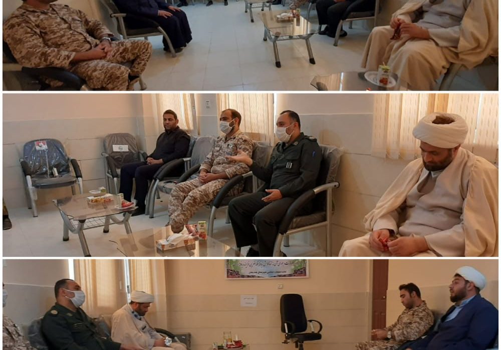 دیدار فرمانده ناحیه مقاومت بسیج سپاه پاسداران هندیجان با سرپرست اداره تبلیغات اسلامی هندیجان در دهه کرامت