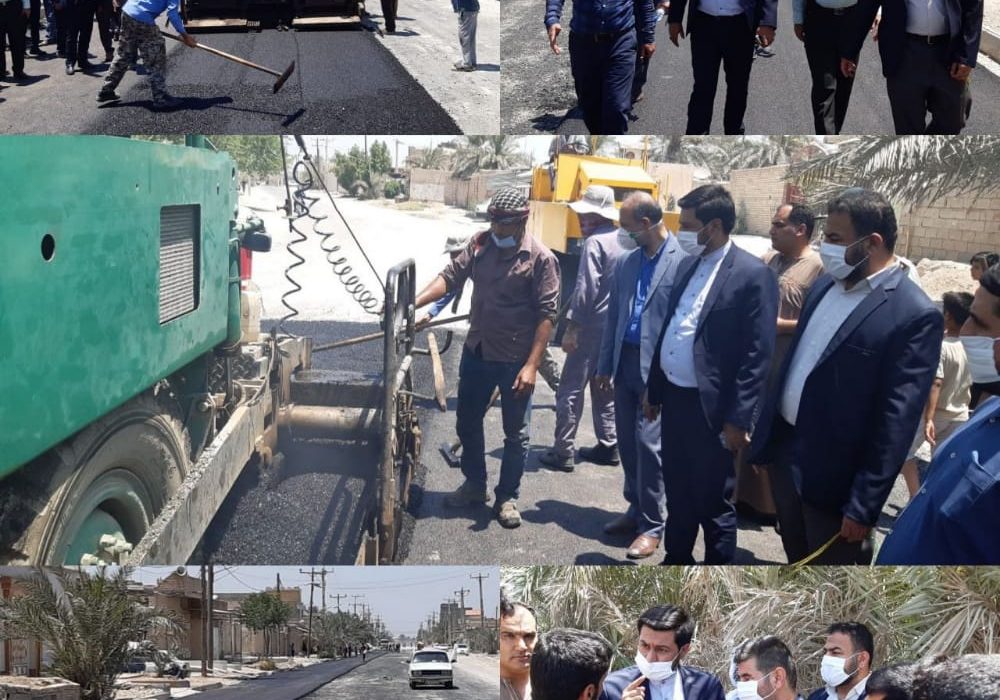 بازدید معاونت عمرانی استانداری خوزستان و تعدادی از مدیران کل استانی از پروژه های عمرانی شهرستان آغاجاری