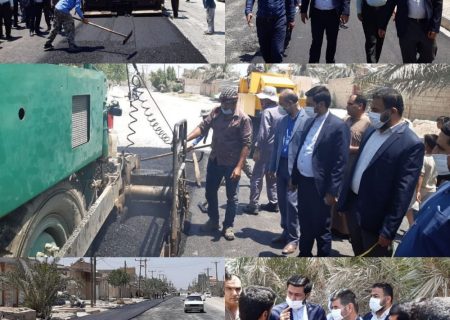 بازدید معاونت عمرانی استانداری خوزستان و تعدادی از مدیران کل استانی از پروژه های عمرانی شهرستان آغاجاری