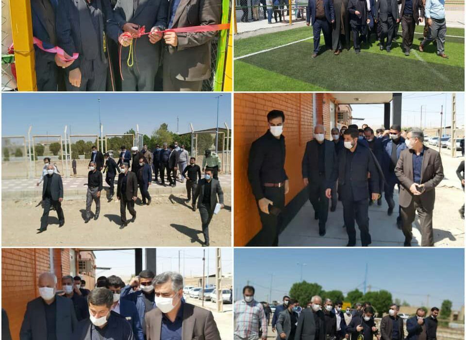 باحضوردکتر شریعتی استاندار خوزستان چندین طرح عمرانی ورزشی دربخش جایزان شهرستان امیدیه افتتاح گردید