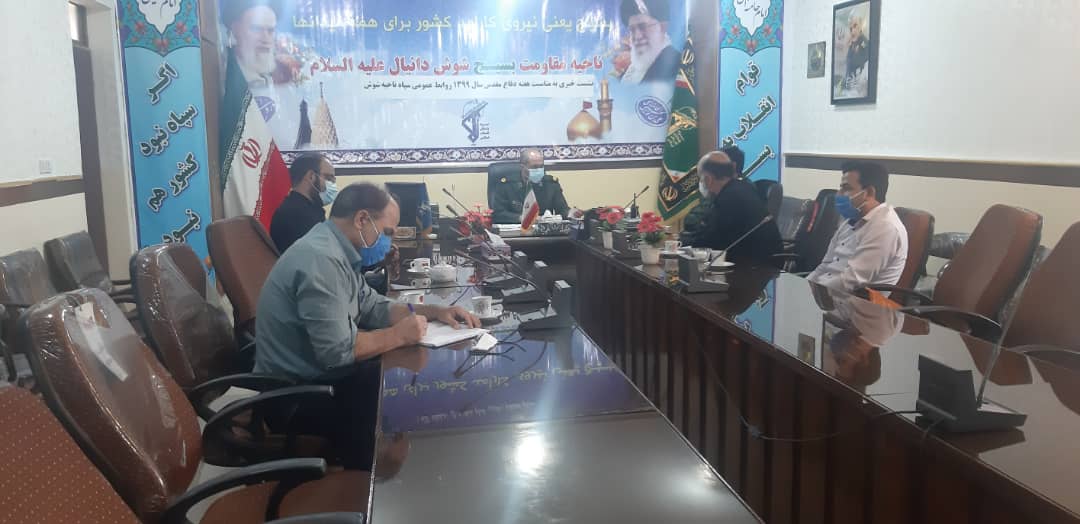 نشست خبری فرمانده سپاه شوش با اصحاب رسانه با محوریت تشریح برنامه های گرامی داشت هفته دفاع مقدس برگزار شد