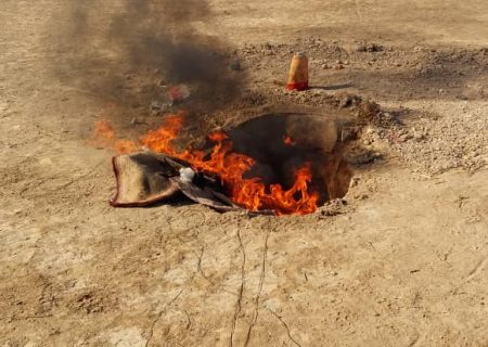 تخریب یک باب کوه توسط یگان حفاظت محیط زیست شهرستان هندیجان