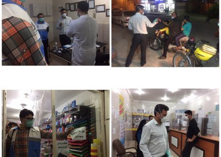 بازدید دکتر رئیسی مدیرشبکه بهداشت درمان از اصناف و بازار هندیجان