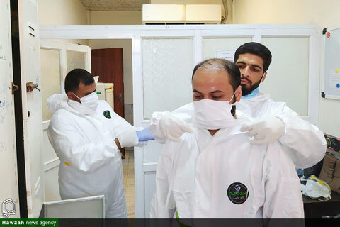 تشریح فعالیتهای مدرسه علمیه امام محمدباقر(ع) شهرستان شوش در مبارزه با کرونا