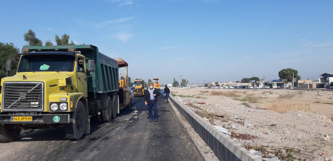 ساماندهی آسفالت چهارراه شوش با همت شهرداری و شورای شهر شوش انجام گرفت