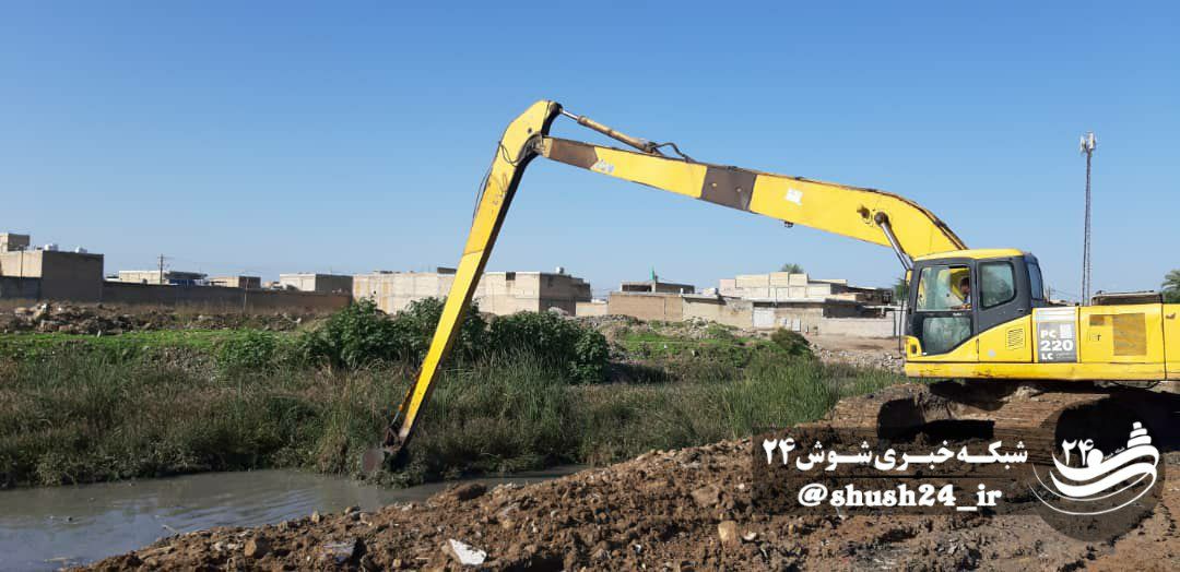 لایروبی شاهور با برنامه و منظم در حال انجام است