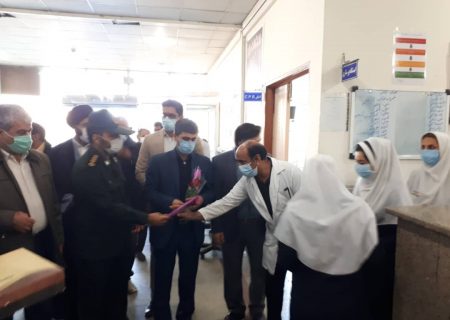تجلیل از کادر پرستاری بیمارستان نظام مافی  توسط پایگاه بسیج مسجد جامع شوش