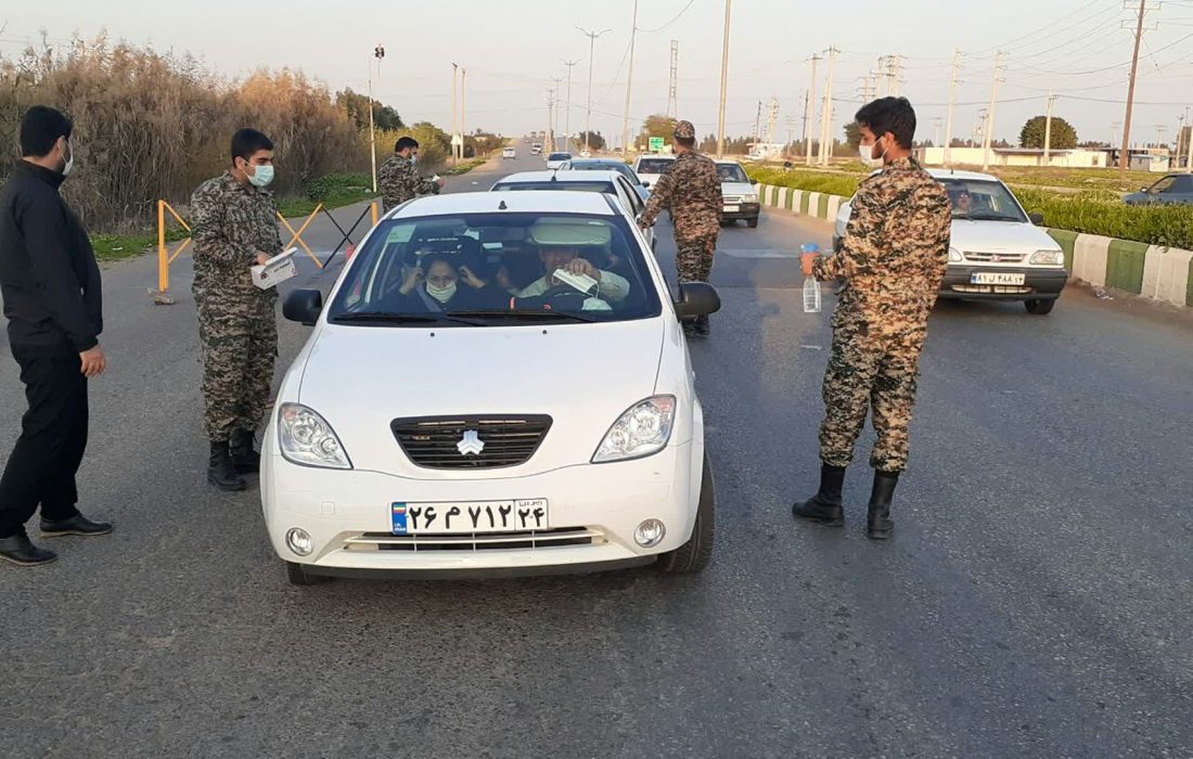 توزیع ۱۰۰۰ ماسک  در ایستگاه سلامت حوزه مقاومت بسیج شهید بقایی شوش