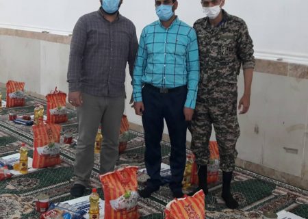 توزیع ۱۵۰ بسته معیشتی گروه جهادی پایگاه مقاومت بسیج شهید علی خوردکه شهرک بهرام