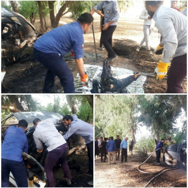 ۲ کشته و مصدوم بر اثر واژگونی خودرو تیبا در جاده شوش