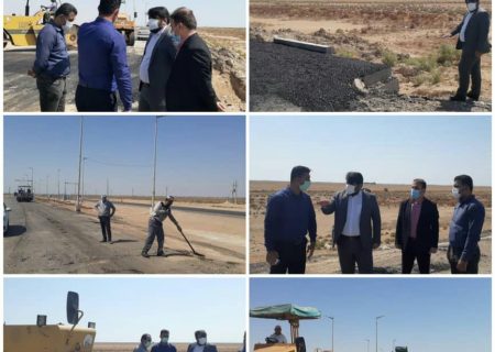 بازدید فرماندار هندیجان از عملیات اجرایی پروژه روکش آسفالت محور هندیجان به دیلم