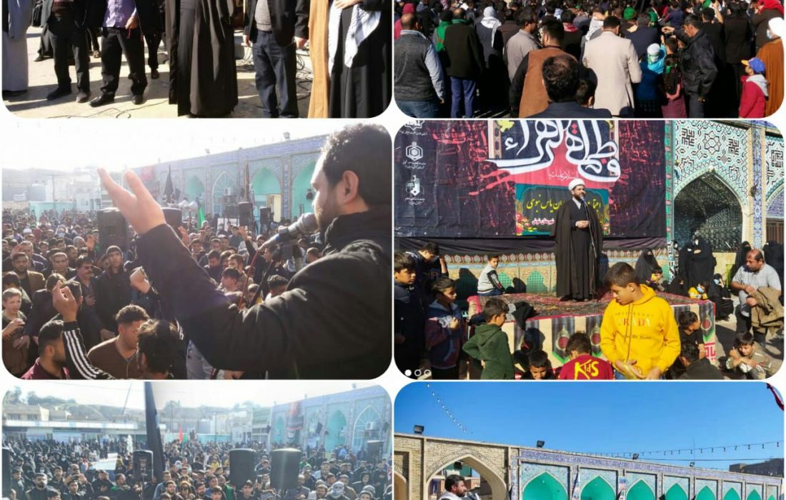 مراسم اجتماع بزرگ عزاداران فاطمی در شهرستان شوش