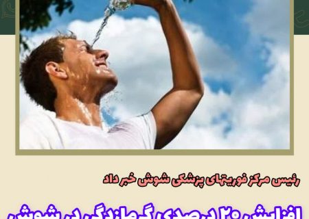 افزایش ۲۰ درصدی گرمازدگی در شوش
