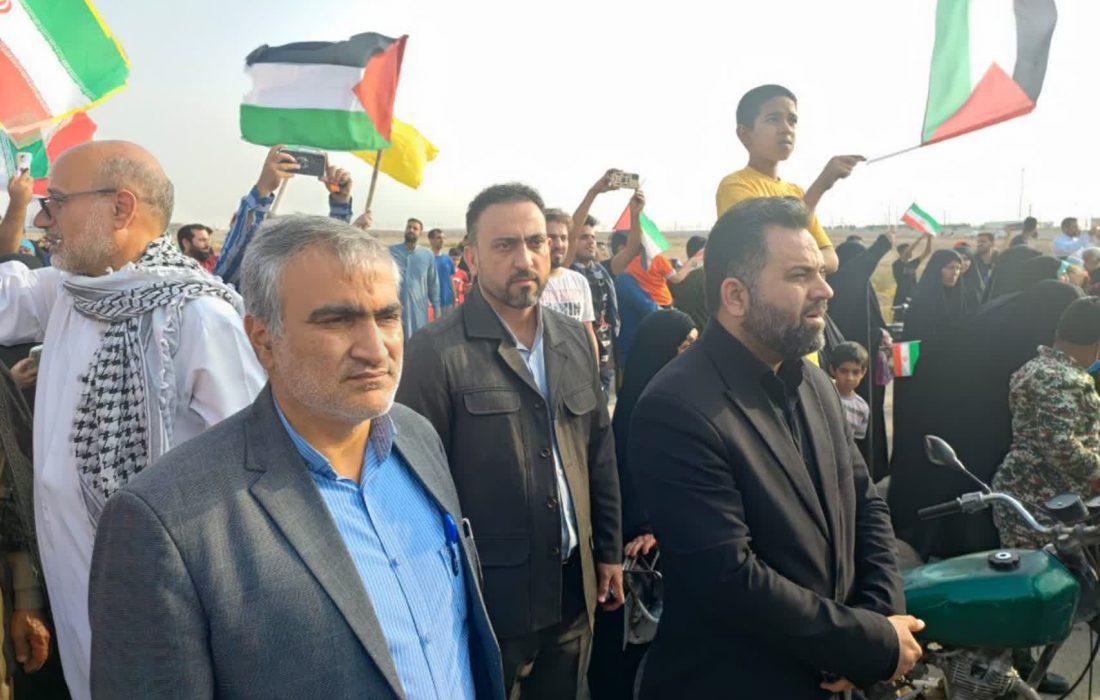 مسولان شوش درحمایت مردم فلسطین راهپیمایی کردند