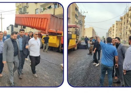 پس از یک دهه انتظار، آسفالت مسکن مهر شوش کلید خورد