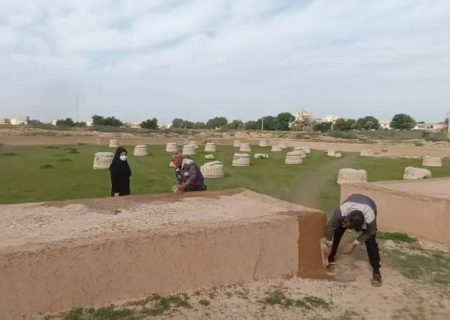ساماندهی و مرمت کاخ اردشیر در شوش + گزارش تصویری
